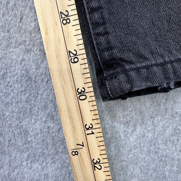 Wild Fable Jeans WMNS 00 Black Denim Easy Rigid High Rise Straight Button Fly - Picture 10 of 11